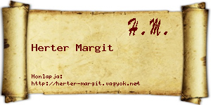 Herter Margit névjegykártya